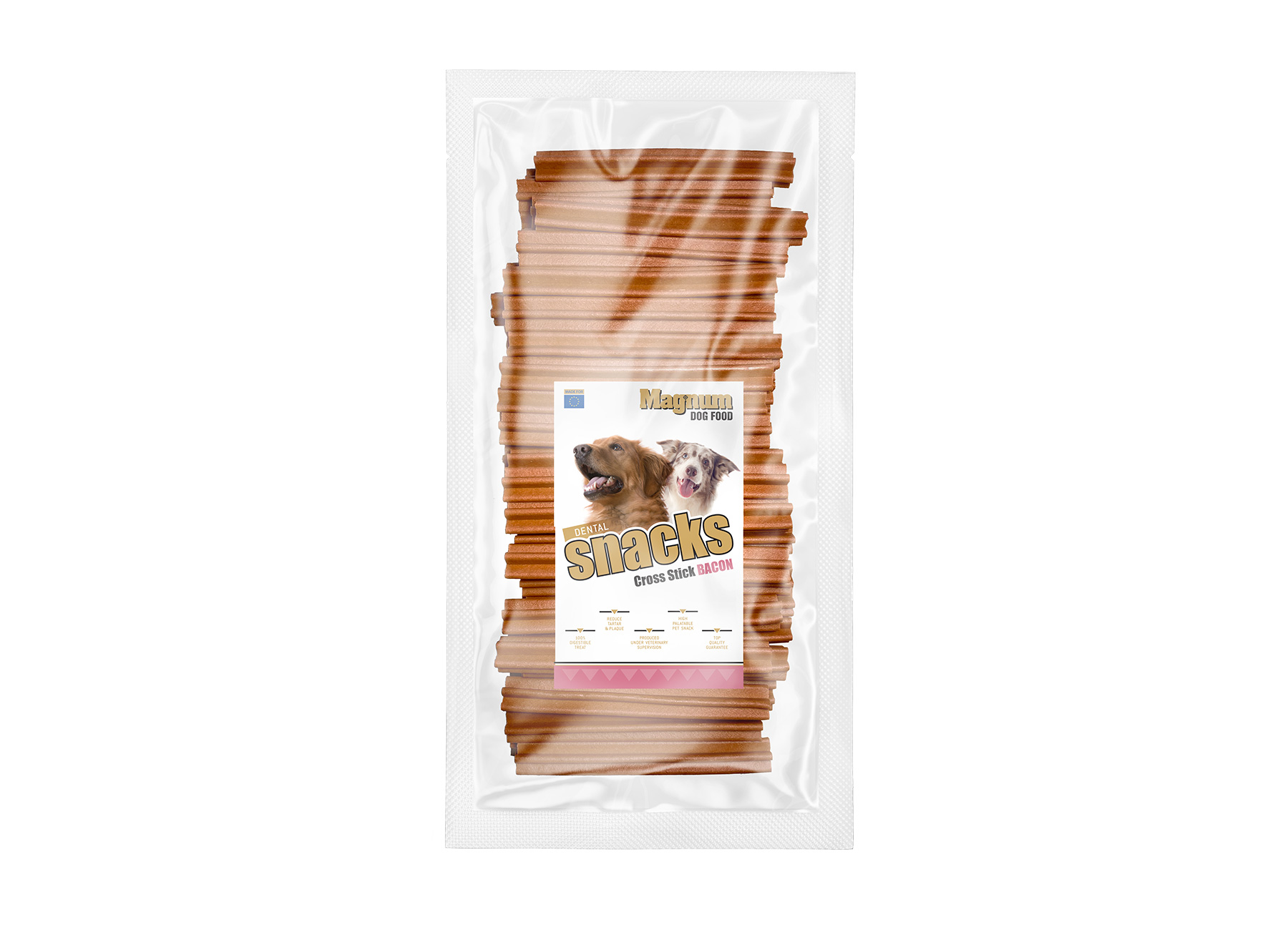 Pamlsek Magnum Dog Food Cross Stick Bacon