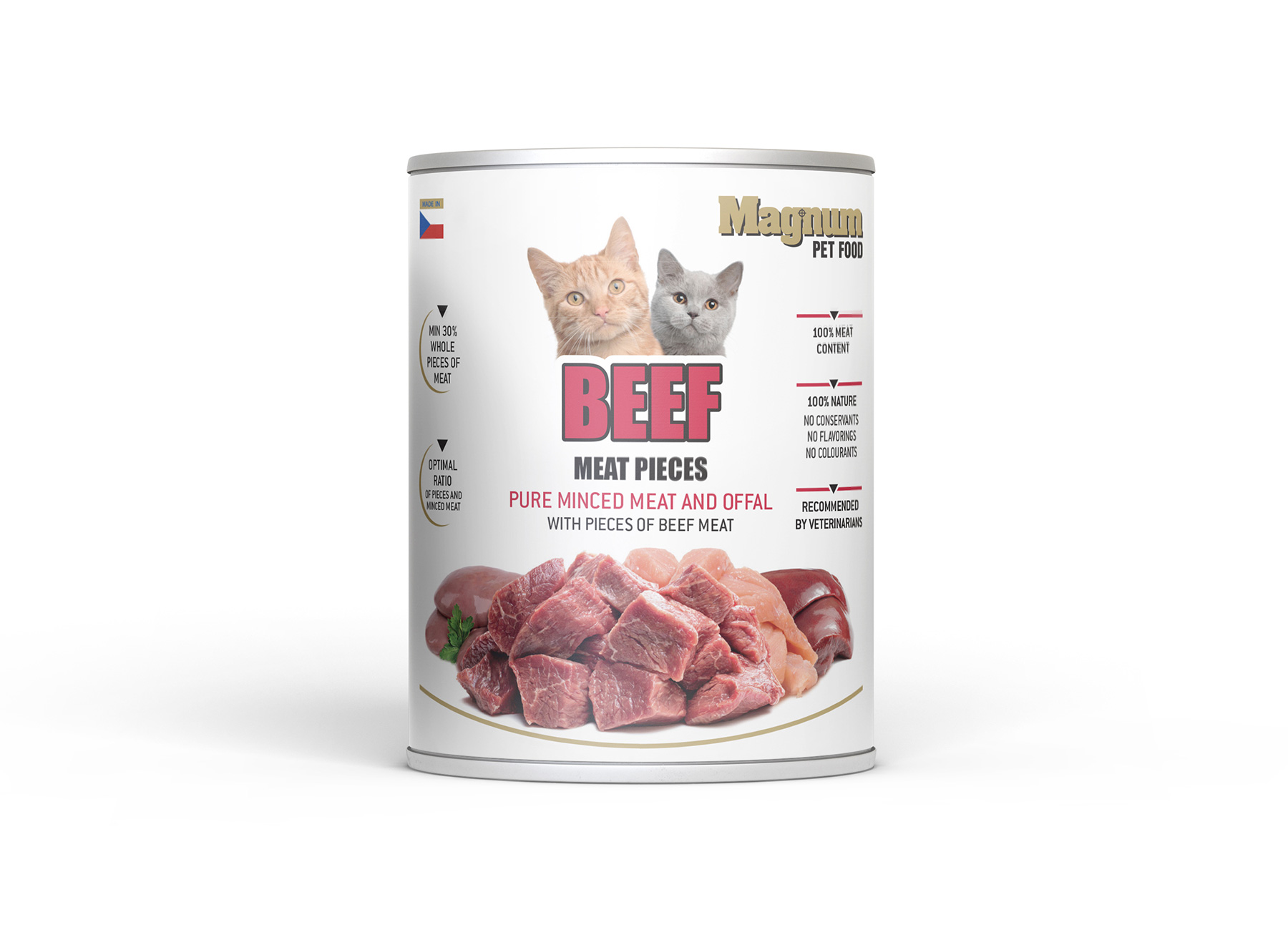 Konzerva Magnum Dog Food Beef pro kočky